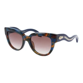 Roberto Cavalli Acetate Cat Eye Sunglasses Women's Blue
