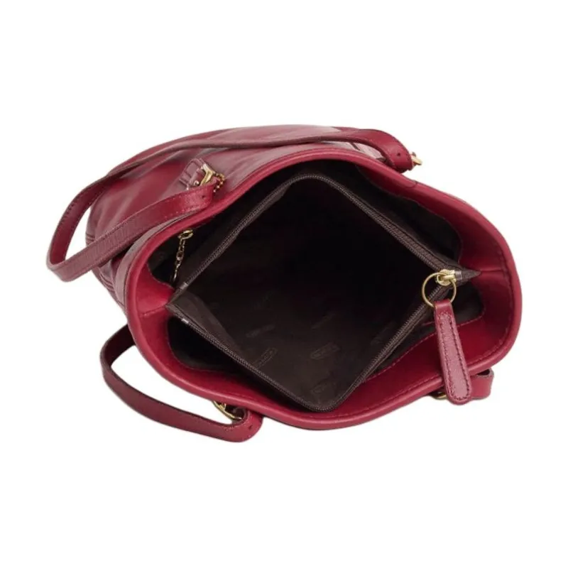 COACH LegacyWest Glove Tanning Tote Bag Shopping Bag Shoulder Bags Medium Size Women's Red-2