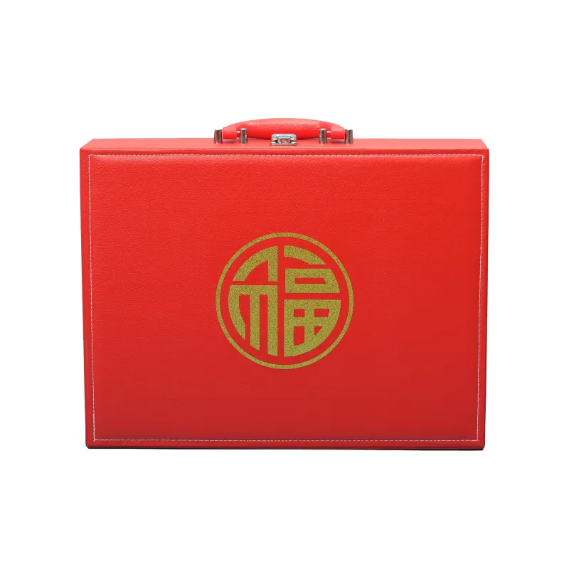 SHANGKECHENGPIN 42mm Fulin Double Red & Large Size Mahjong Board Games-8