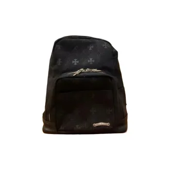 Chrome Hearts Denim Backpack Large Size Unisex Black