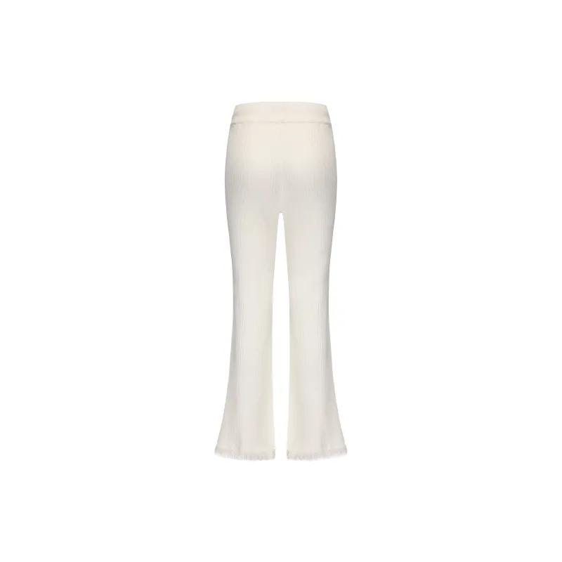 CHIWAWAMEME Casual Pants Women's Glutinous White-1