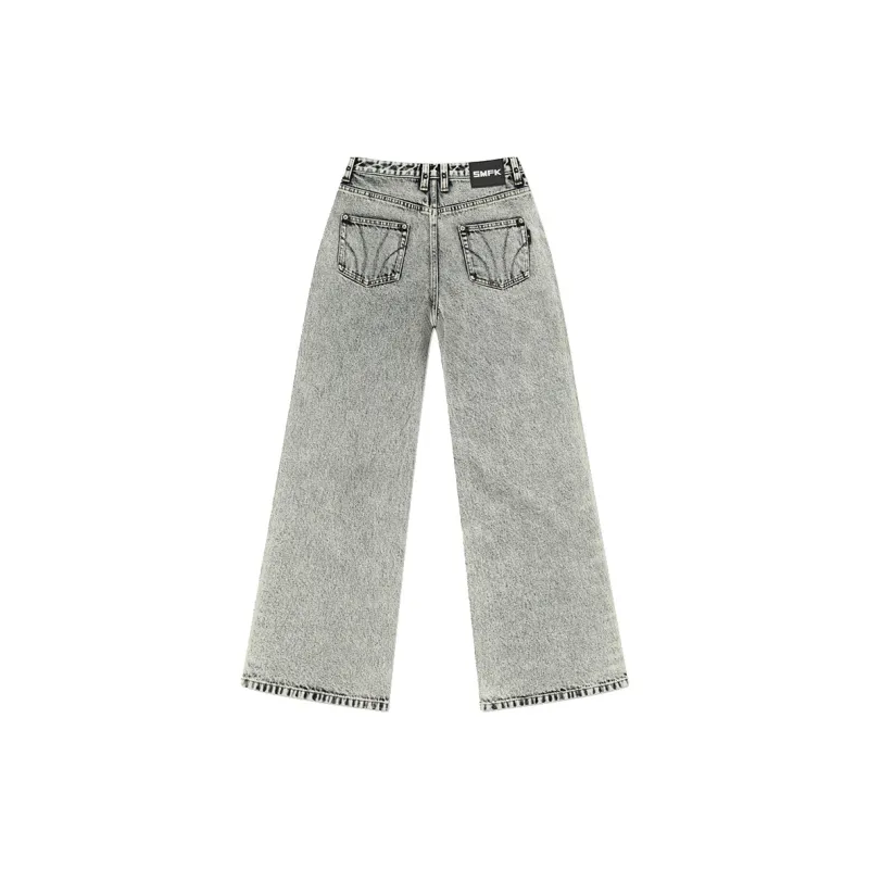 SMFK Jeans Unisex White Snowflake-1