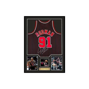Three For Chicago Bulls Basketball Fan Supplies Beckett Certification Framed Black Red Unisex