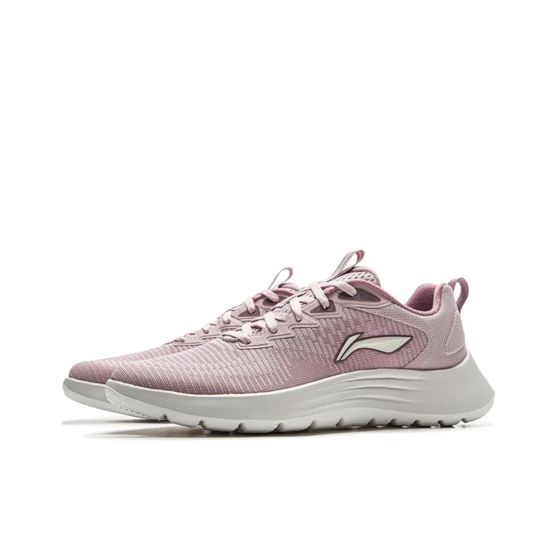 LiNing Feather Cushioned Anti-Slip And Wear-Resistant Lightweight Low-Top Running Shoes Women's Limestone Pink-2