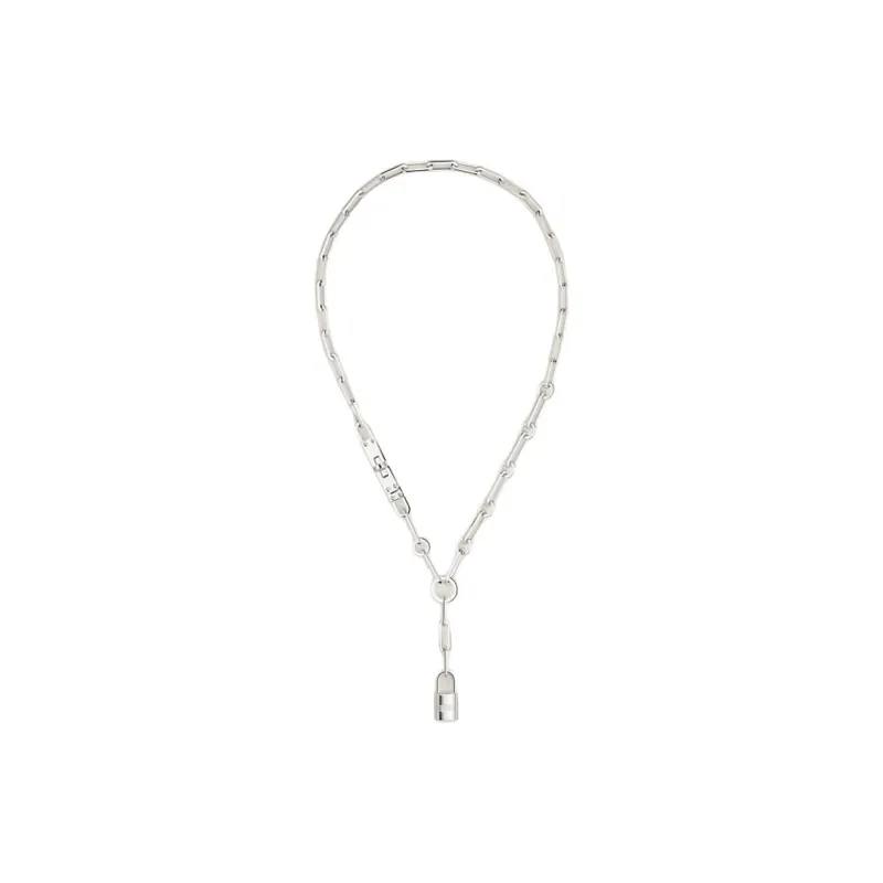 HERMES 925 Sterling Silver Necklaces Unisex Silver-1