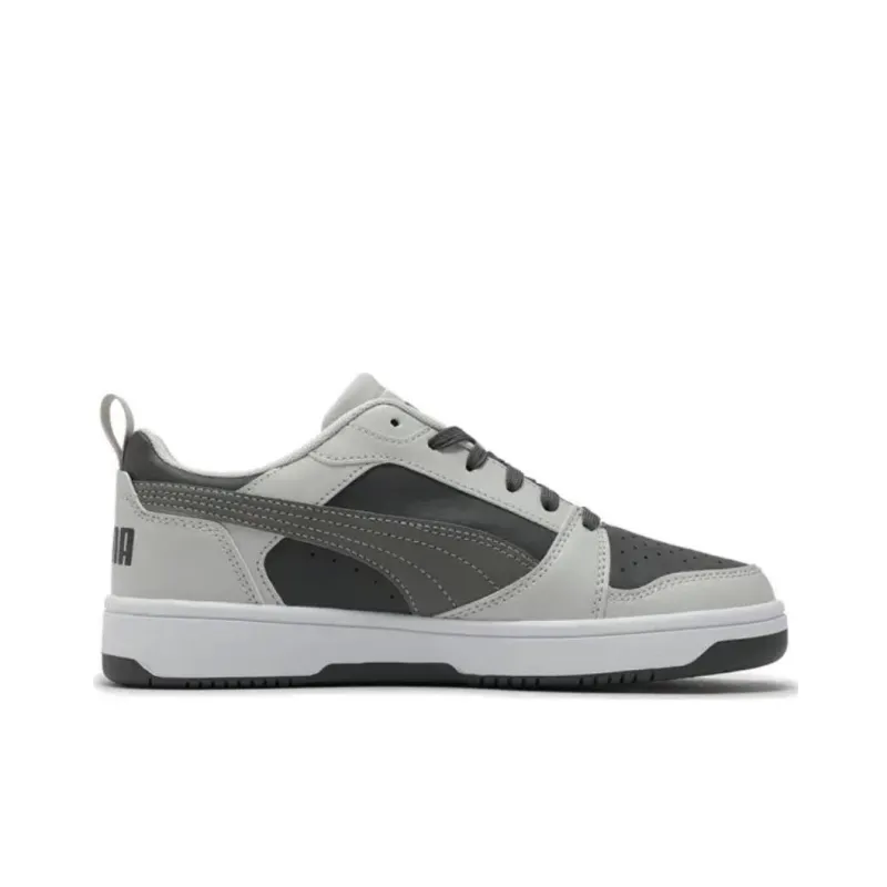 PUMA Rebound V6 Anti Slip Wear Resistant Low Top Skateboard Shoes Unisex Gray-1
