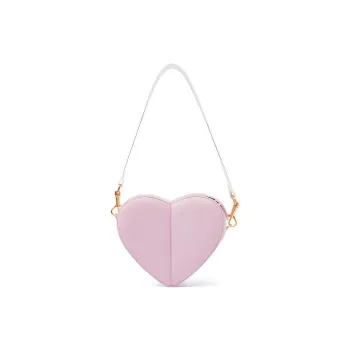 CHARLES&KEITH PU Shoulder Bag Regular Women's White/Light Pink/Black