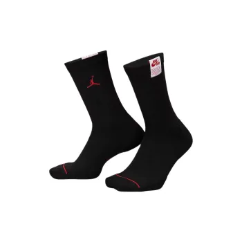 Jordan Everyday Mid Calf Socks Unisex 1 Pack Black/School Red