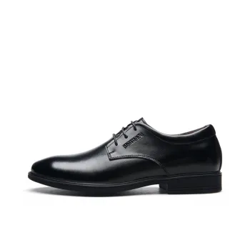 HUANAI Dress Shoes Men Low Top Black