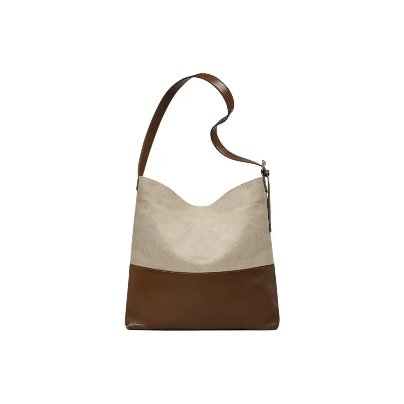 MILLIE'S Cow Leather Underarm Shoulder Bag Tote Regular Women's Brown Apricot-1