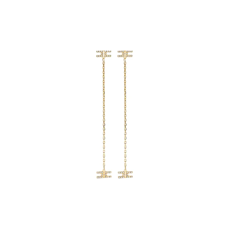 Elisabetta Franchi Embellished Dangle Designed Earrings-0
