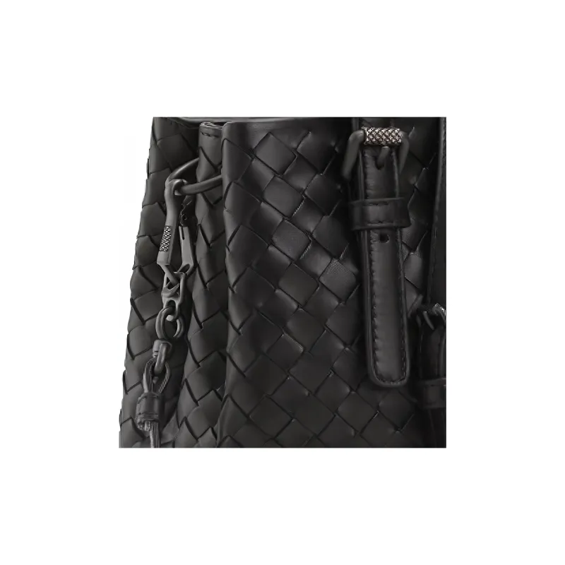 Bottega Veneta Cow Leather One Shoulder Handbags Women's Black-7