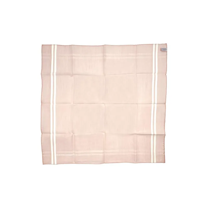 HERMES Cotton Knit Scarves Unisex Pink-2