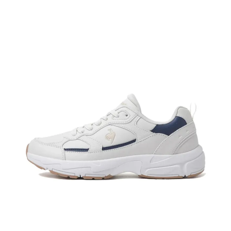 Le Coq Sportif Anti Slip Wear Resistant Low Top Running Shoes Unisex White-0