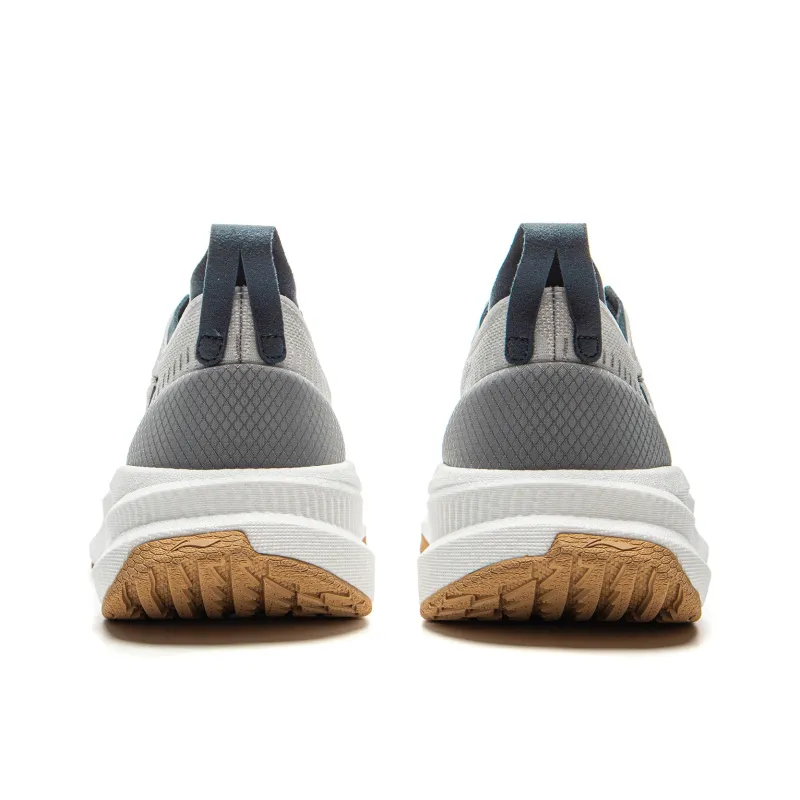 LiNing Comfortable Cushioned Slip Resistant Coverage Low Top Casual Running Shoes Men's Calm Gray-5
