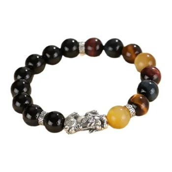 Bubble Scallops Tiger's Eye Stone Jade Bracelets Unisex