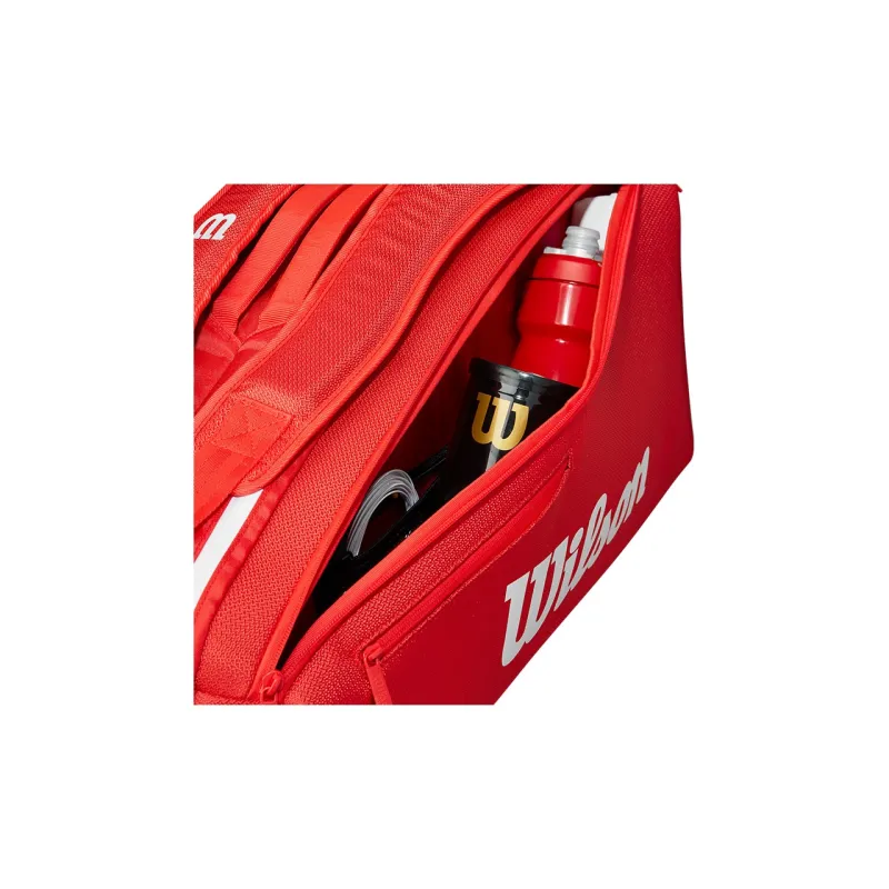 Wilson Tennis Racket Bags Unisex Large Capacity Holds 6 Pieces Red-3