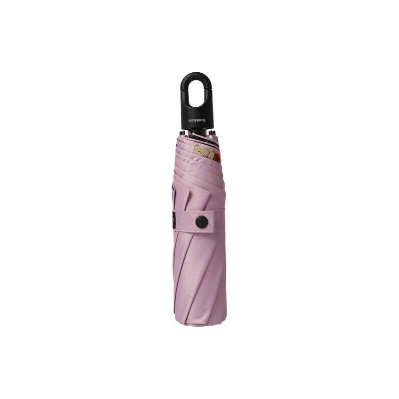 RABBITUU High Value Portable Manual Umbrella Sun Umbrella Foldable Solid Color Dual Use For Sunny And Rainy Days-4