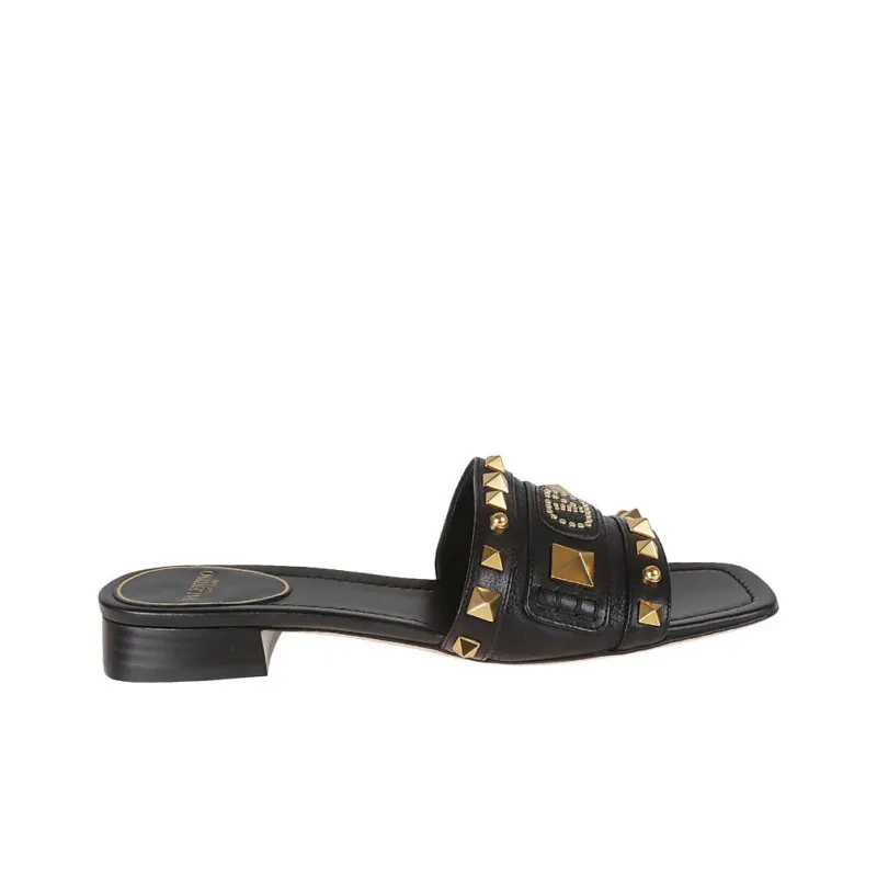 Valentino Garavani Rockstud Square Toe Slip On Sandals Women's-1
