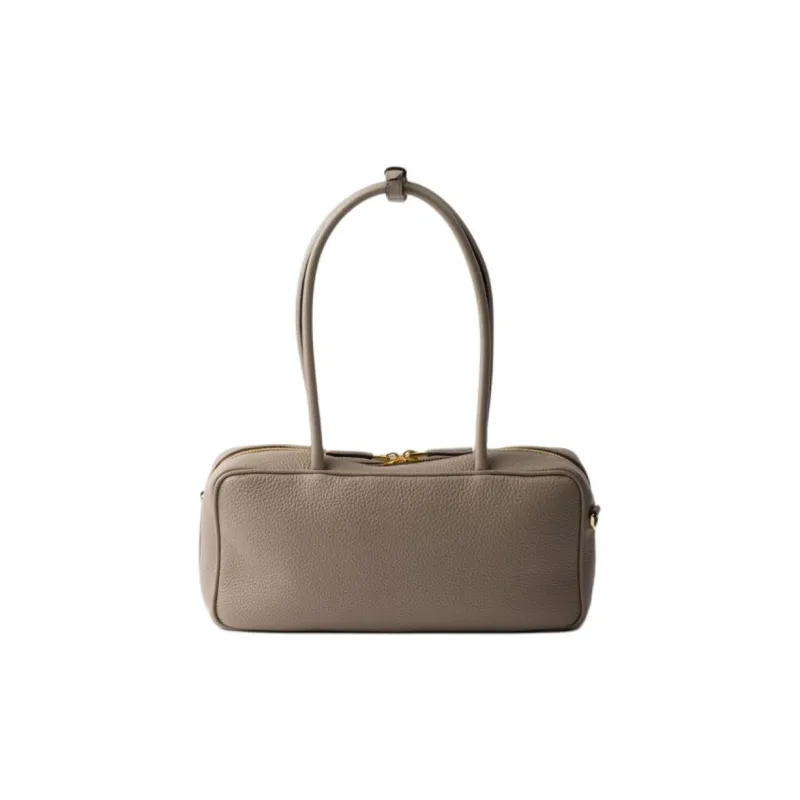 PRADA Calfskin Handbag Women's Mud Gray-2