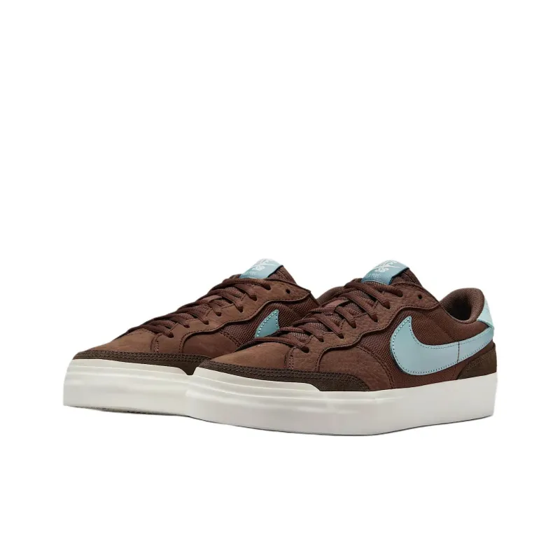 Nike SB Zoom Pogo Anti Slip Wear Resistant Low Top Skateboard Shoes Women's Brown Blue-1