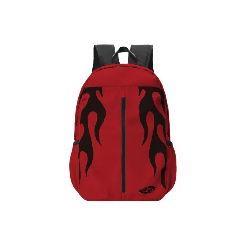 SRRW Polyester Students' Backpack Basketball Bag Unisex Red