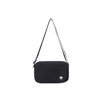 DESCENTE Nylon Shoulder Bag, Crossbody Bag Mini Unisex Black