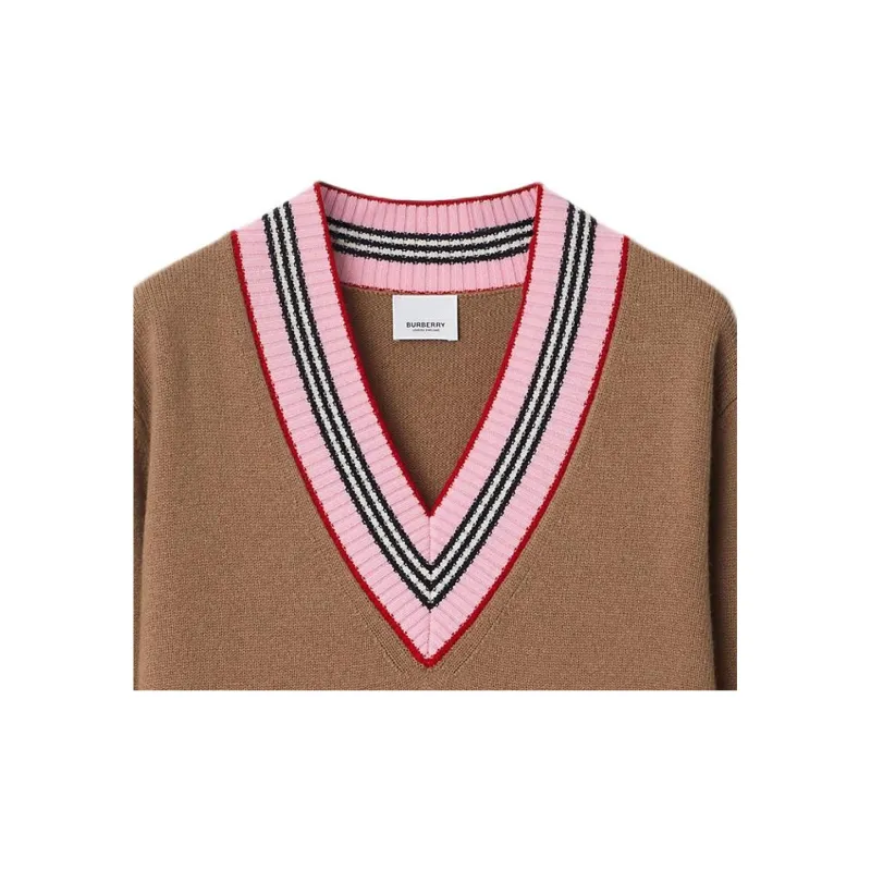 Burberry Cashmere Sweater Women's Camel-1