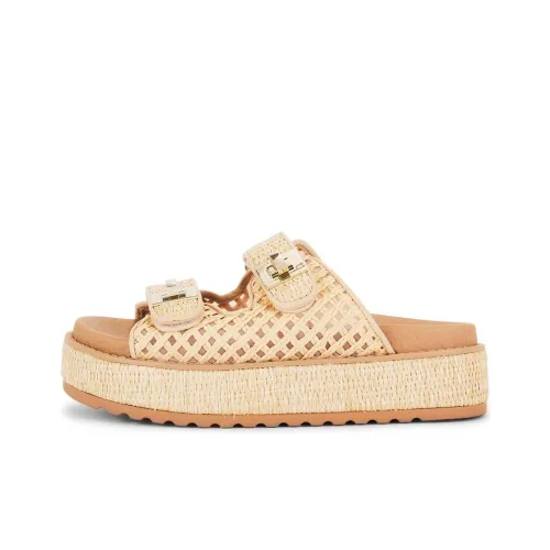 STEVE MADDEN Slip-Resistant Slide Slippers Women's Beige