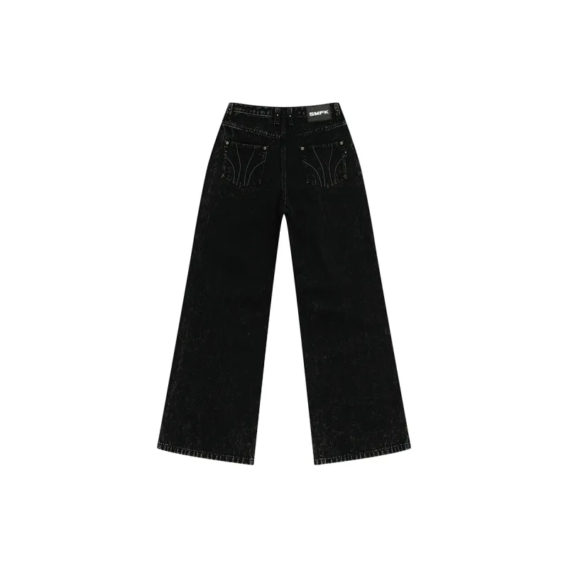 SMFK Jeans Unisex Black Denim-1