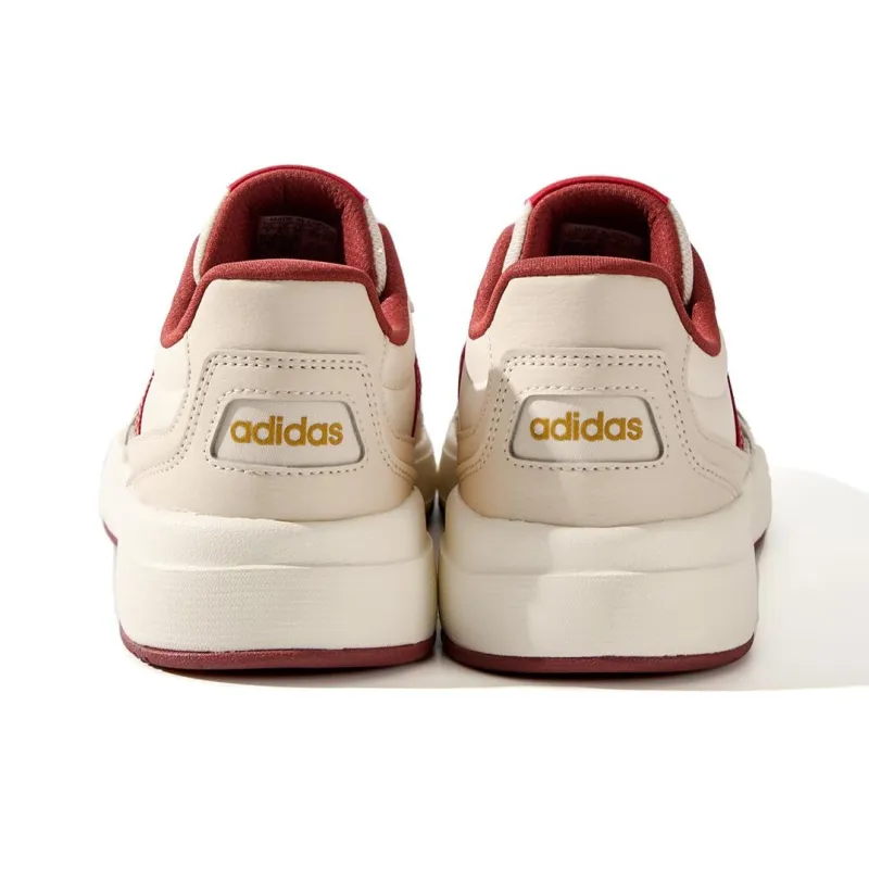 Adidas LITE BALLER Anti Slip Wear Resistant Low Top Skateboard Shoes Unisex Beige Red-2