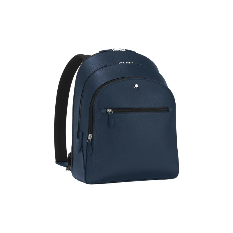 MONTBLANC Calfskin Backpack Medium Size Unisex Ink Blue-3