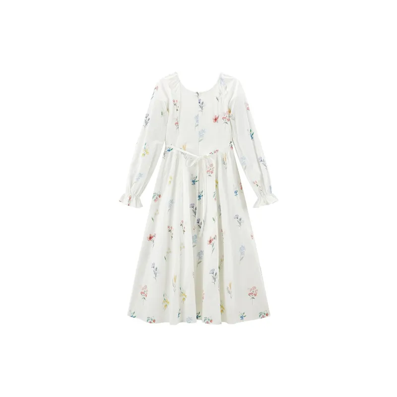 LEDIN Long Sleeved Dress Women's Cannoli Cream-1