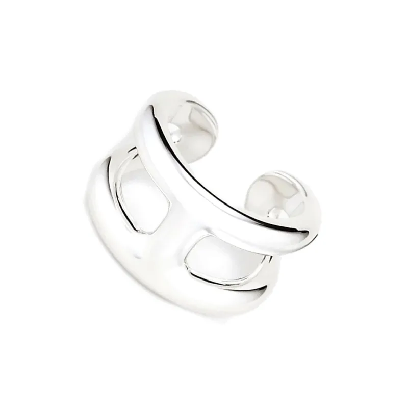 HERMES 925 Sterling Silver Rings Men's Silver-1