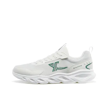 XTEP Slip Resistant And Abrasion Resistant Coverage Low Top Casual Sprint Running Shoes Men's Sail White