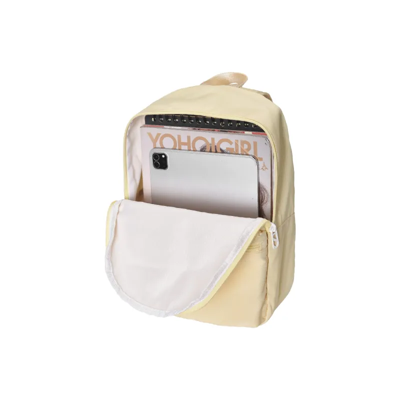 QRST Polyester Backpack Unisex Ecru-3