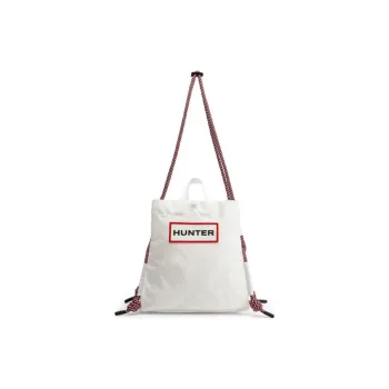 HUNTER Recycled Nylon Tote Bag, Shopping Bag, Shoulder Bag, Crossbody Bag, Handbag Regular Unisex White