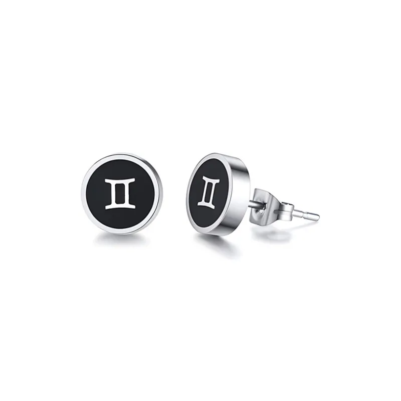 FANSHINER Titanium Steel Stud Earrings Men's-6