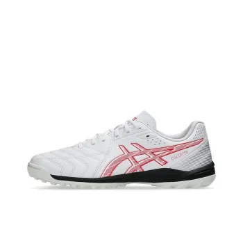 Asics Calcetto TF Rubber Broken Studs Anti Slip Wear Resistant Soccer Shoes Unisex White Loose Fit