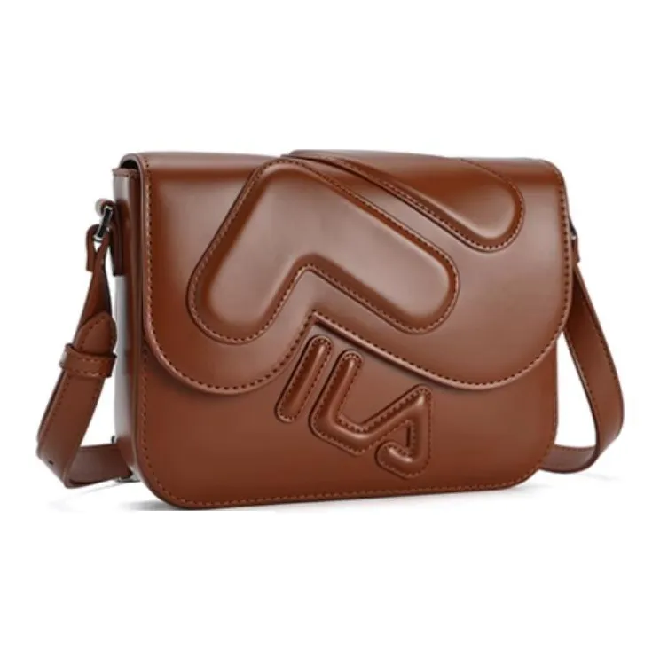 FILA PU Tofu Bag Shoulder Bag Crossbody Bag Mini Women's Woody Tan Brown-2