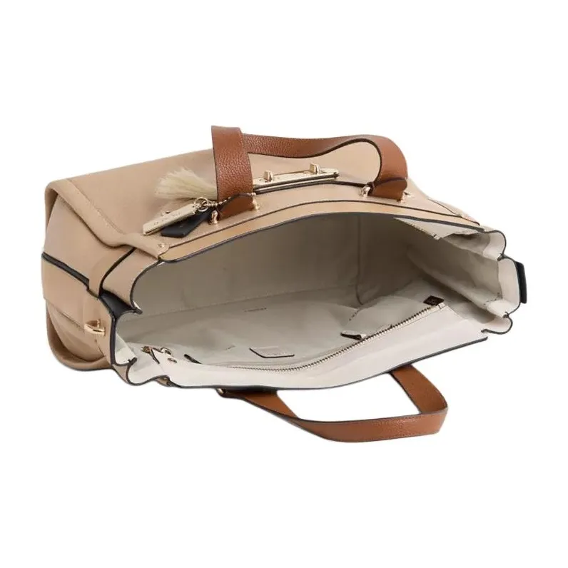 COACH Swagger Leather Tote Bag Shopping Bag Shoulder Bag Handbag Large Size Women's Nude-2