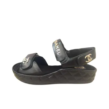 CHANEL 22BFW Strap Sandals Women's Black