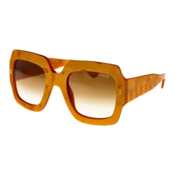 GUCCI Acetate Square Sunglasses Women's Yellow