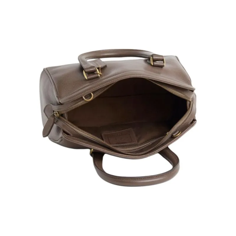 COACH VintageMadison Leather One Shoulder Handbags Large Size Women's Camel Brown-2