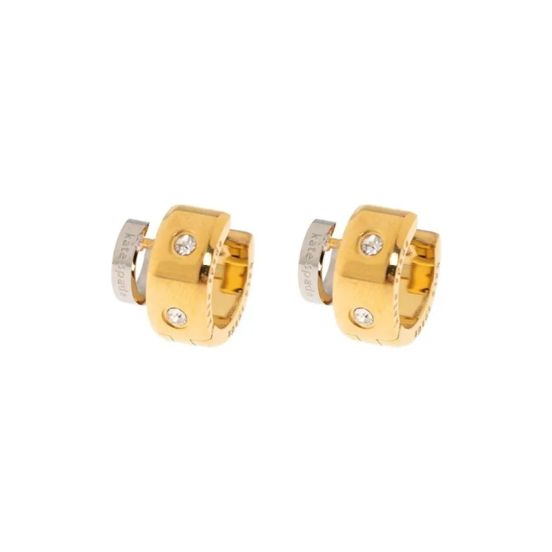 Kate Spade Set In Stone Double Huggies Hoop Earrings-1