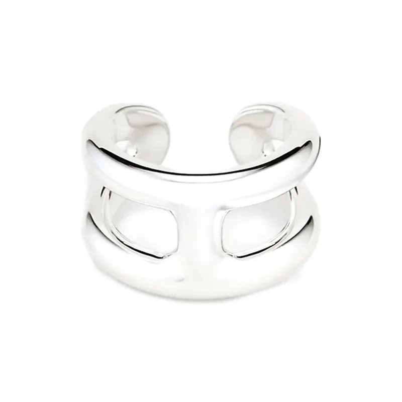 HERMES 925 Sterling Silver Rings Men's Silver-0