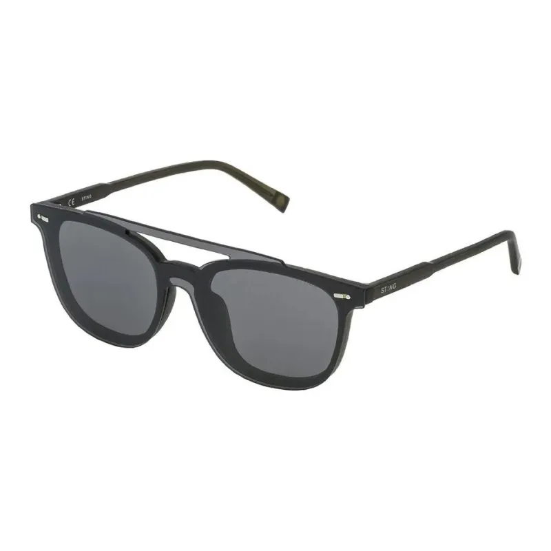 Sting Injection Molded Aviator Sunglasses Men's Black-0