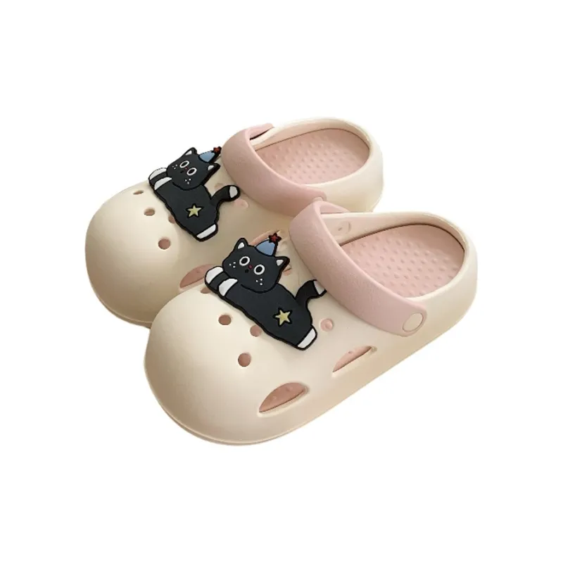 SHIGUDE Slippers Women's, Black White-5