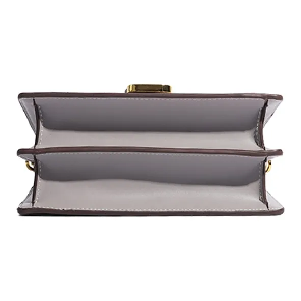 MISS GAIL Synthetic Leather Shoulder Bag, Crossbody Bag, Handbag Regular Women's Gray/Pink-10