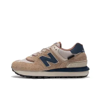 New Balance NB 574 Lightweight And Wear resistant Low Top Casual Running Shoes Unisex Beige Blue